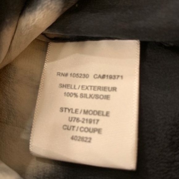 Joie Black and Tan Tie Dye Off Shoulder Blouse - Picture 6 of 7